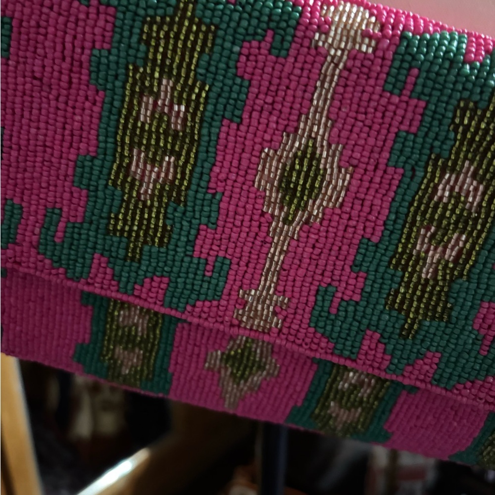 Vibrant Pink and Green Women's Bag